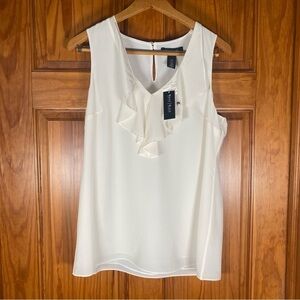 NWT White House Black Market Silk Spring Layering Shell Sleeveless Top Tank